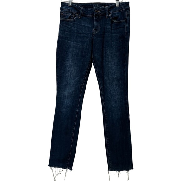 Lucky Brand 2 Lolita Dark Wash Raw Hem Ankle Skinny Jeans Y6 - Picture 1 of 6
